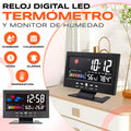 ⏰ Reloj Digital Meteorologico 4 en 1: Hora, Clima, Humedad y Despertador